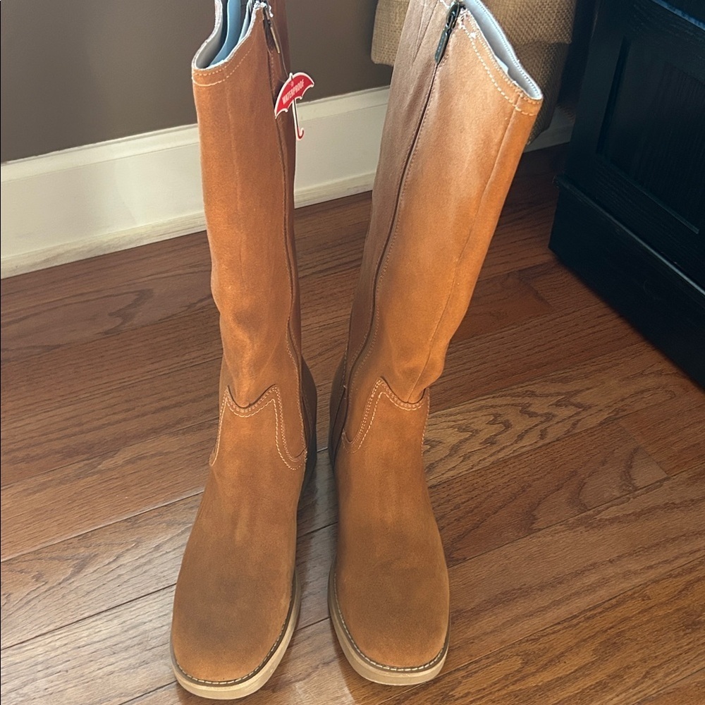 NEW Blondo Christian Waterproof Boot Women's Size 11 Tan Suede Tall MSRP $229 - Picture 8 of 12